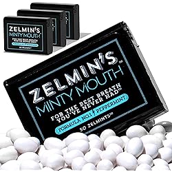Zelmin's Minty Mouth Breath Freshener - 3 Pack Long Lasting Bad Breath Treatment For Adults That Works With Your Gut - Bad Breath Pills Are Alcohol Free, Gluten Free & Contain No Artificial Flavors