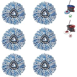 6 Pack Mop Head for Ocedar EasyWring RinseClean Spin Mop Refill 2 Tank System Only New Version Replacement