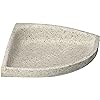 Swan ES20000.053 Solid Surface Corner 2-pieces Shower Soap Dish, 4.75-in L X 4.75-in H X 1-in H, Tahiti Gray