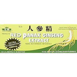Royal King Red Panax Ginseng Extract 6000mg, 0.33 Fl Oz Pack of 30