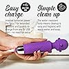 LuLu 8 Black & LuLu 7 Purple Upgraded Personal Massager - Premium Cordless Powerful and Handheld - USB Rechargeable for Back and Neck Relief