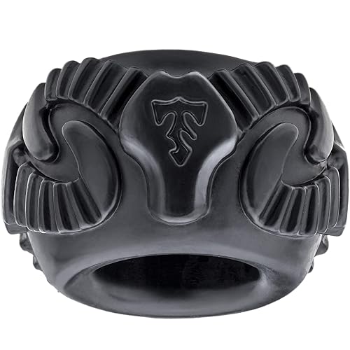 Perfect Fit Tribal Son Ram Cock Ring, PFBlend, TPRSilicone Blend, Body Ring, Durable, Comfortable, Tight Fit, Double