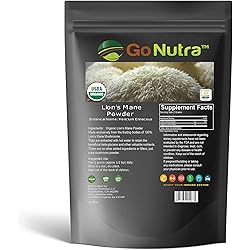 Lion's Mane Mushroom Powder Organic | Lions Mane 8 oz. Extract Pure Non-GMO Natural Support for Mental Clarity, Focus, Memory, Cerebral and Nervous System Health 8 oz. 226 Grams