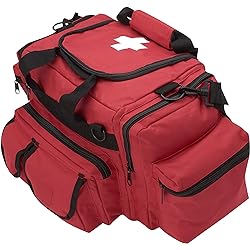 ASA TECHMED First Aid Responder EMS Emergency Medical Trauma Bag Deluxe red