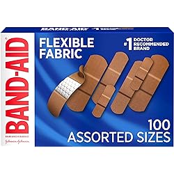 Band-Aid Brand Flexible Fabric Adhesive Bandages, Comfortable Sterile Protection & Wound Care for Minor Cuts & Burns, Quilt-Aid Technology to Cushion Painful Wounds, Assorted Sizes, 100 ct