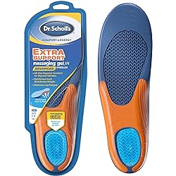 Dr. Scholl’s Extra Support Insoles Superior Shock Absorption and Reinforced Arch Support for Big & Tall Men to Reduce Muscle Fatigue So You Can Stay on Your Feet Longer for Men's 8-14