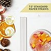 400 Count] Standard 7.5" Noncoated Disposable Drinking Paper Straws Natural White Smoothie Milkshake Milk Tea Restaurant Party 7.5 Inches Long, 6 mm Diameter, Dye Free Products, Treestraw