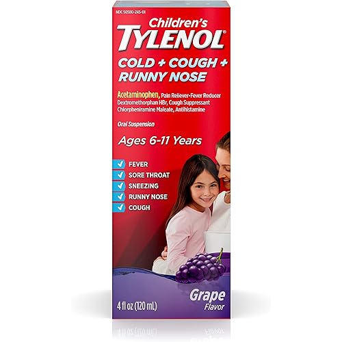 Tylenol Children's Cold Cough Runny Nose Oral Suspension Grape - 4 oz