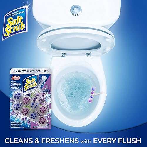 Soft Scrub 4-in-1 Rim Hanger Toilet Bowl Cleaner, Lavender, 2 Count