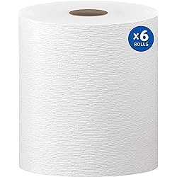 Kleenex® Hard Roll Paper Towels 50606, with Premium Absorbency Pockets™, 1.75 Core, White, 600'Roll, 6 RollsCase, 3,600'Case