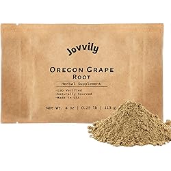 Jovvily Oregon Grape Root Powder - 4 oz - Single Ingredient, Herbal Supplement