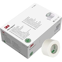 3M™ Micropore™ Surgical Tape 1530-1, 1 IN x 10 YD 2,5cm x 9,1m, 12 RollsCarton