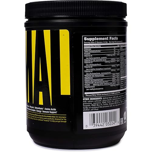 Animal Pak The Complete Allinone Training Multivitamin Supplement for Men Apple, Green Apple, Scoops, 44 Count
