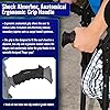 Ergobaum Jr. Forearm Crutches with Shock Absorbers for Users 3'9'' to 5' in Height, with Ergonomic Handle Grips, All-Terrain Ultralite Non-Slip Rubber Tips, Knee-Rest Platforms, LED Light Red
