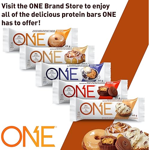 ONE Protein Bars, Chocolate Lovers Variety Pack, Gluten Free 20g Protein and Only 1g Sugar, S'Mores, Chocolate Chip Cookie Dough, Peanut Butter Cup & Almond Bliss, 2.12 oz 12 Pack
