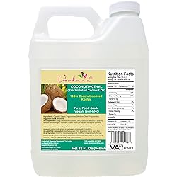 Verdana Coconut MCT Oil, Fractionated, Genuine 100% Coconut Derived,Kosher Certified Food Grade, Vegan, NON-GMO, Great for Keto and Paleo Diet 32 Oz