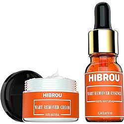 HIBROU Wart Remover Set Cream and Lotion, Fast-Acting Salicylic Acid Wart Removal Liquid Treatment Lotion and Cream for All Types of Plantar and Common Warts