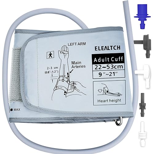 Extra Large Cuff Compatible with Omron 9”-21” Inches 22-53CM XL Blood Pressure Cuff Adult ARM BP Replacement Cuff for Big ARMX-Large