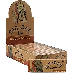 Zig-Zag Rolling Papers Unbleached 1 14 24 Booklets Retailer Box 78 mm