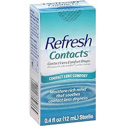 Allergan Refresh Soft Contacts, Contact Lens Comfort Drops - 0.4 Fl Oz 12 Ml Pack of 5