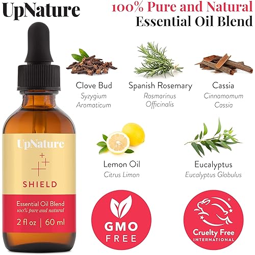 Shield Essential Oil 2oz - Thief & Robbers Germ Fighter Protective Blend, Keep Your Immunity On Guard with Clove Oil & Cinnamon Essential Oil Therapeutic Grade