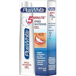 Plus White Speed Whitening Gel - Works in 5 Minutes - Professional Teeth Whitening w Dentist Approved Ingredient 2 oz