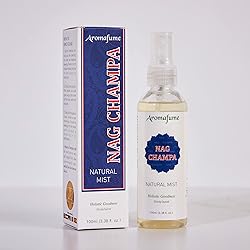 Aromafume Nag Champa Natural Mist Spray 100 ml 3.3oz | Made with Sandalwood, Jasmine, Ylang Ylang & Champa Flower extracts | Ideal for Meditation and Rituals | Non-Alcoholic, Non-Toxic & Vegan
