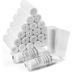 LotFancy Gauze Bandage Roll, 24 Count Gauze Wrap, 4 Inch x 4 Yards Stretched, Conforming Gauze Rolls, Medical Wound Care Supplies for First Aid