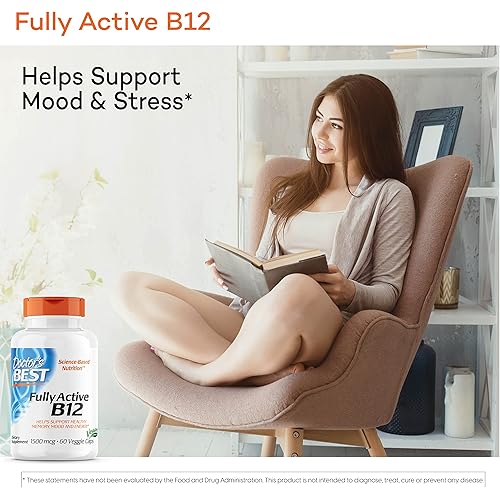Doctor's Best Fully Active B12 1500 mcg, Non-GMO, Vegan, Gluten Free, Supports Healthy Memory, Mood and Circulation, 60 Count