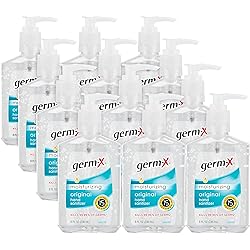 Germ-X Original Hand Sanitizer, With Pump, 8 Fl Ounce pack Of 12, 96 Fl Oz