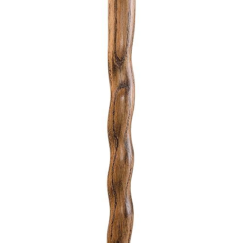 Brazos Twisted Oak Walking Cane, Handcrafted Wood Cane, Wooden Walking Canes for Men and Women, Made in the USA by Brazos Walking Sticks, Brown, 37 Inches