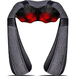 Back Massager, Shiatsu Back Neck Massager with Heat, Electric Shoulder Massager, Kneading Massage Pillow for Neck, Back, Shoulder, Muscle Pain Relief, Get Well Soon Presents - Christmas Gifts