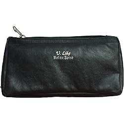 Tobacco Pipe Pouch, Bag Leatherette Case, Holder, for Tobacco Moisturizing Bag & Two Smoking Pipes