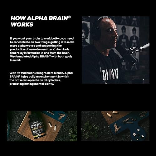 ONNIT Alpha Brain 180ct - Premium Nootropic Brain Supplement - Focus, Concentration & Memory - Alpha GPC, L Theanine & Bacopa Monnieri