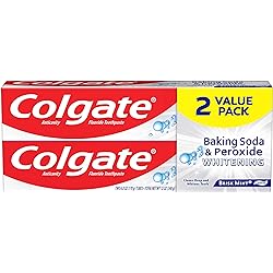 Colgate Baking Soda and Peroxide Whitening Toothpaste - 6 Ounce Pack of 2