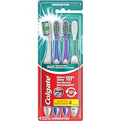 Colgate 360 Adult Toothbrush, 4 Count Pack of 1