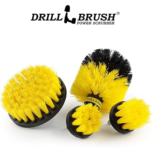 Drill Brush Spin Scrubber Kit - Clean Sinks, Shower Stalls, Bathtub, Bidet, Toilet, Tile, Carpet, and Flooring - Bathroom Rugs