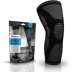 POWERLIX Knee Compression Sleeve - For Men & Women – Knee Support for Running, Basketball, Weightlifting, Gym, Workout, Sport