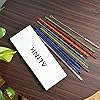 ALINK 12-Pack Glitter Reusable Clear Plastic Straws, 11" Long Hard Tumbler Drinking Straws with Cleaning Brush 10 Colors