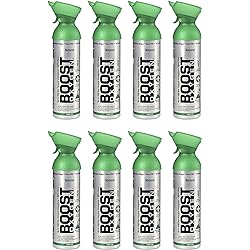 8 Pack Large 10-Liter Boost Oxygen Portable Pure Canned Natural Oxygen Canister Bottle for High Altitudes, Athletes, and More, Flavorless