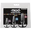 Doc Johnson Mood - Naughty 1 Trainer Set - Small, Medium, Large - Silicone Butt Plugs with Tapered Base for Comfort Between The Cheeks - Black
