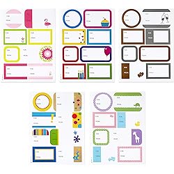 Hallmark Gift Tag Stickers - All Occasion 80 Labels, 5 Designs for Birthdays, Engagements, Weddings, Baby Showers, Holidays and More