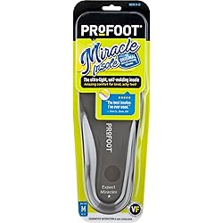 PROFOOT Original Miracle Insole, Men's 8-13, 1 Pair, 2-Layer Lightweight Insole with Memory-Foam Technology for Relief from Sore Feet and Aching Heels from Walking, Standing, Hiking
