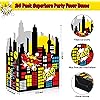 24 Pieces Party Favor Box Colorful Theme Candy Treat Boxes Cardboard Goodies Present Cookies Boxes for Kids Birthday Baby Shower Parties Carnival Decorations Supplies, 6.1 x 2.4 x 4.3 Inches