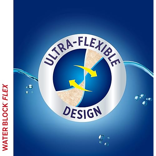 Band-Aid Brand Water Block Flex Large Adhesive Pads, 100% Waterproof Bandage Pads for First-Aid Care of Minor Cuts, Scrapes & Wounds, Ultra-Flexible Design, Sterile, Large, 2 x 6 ct