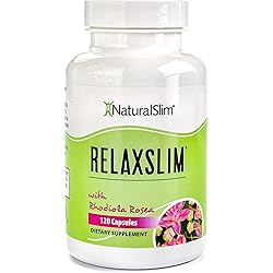 Naturalslim Relaxslim - Metabolism Booster, Help Burn Fat, Appetite Suppressant, Stress Relief - Source of Natural Energy - Adaptogen Supplements w Rhodiola Rosea, Ashwagandha - 120 Capsules