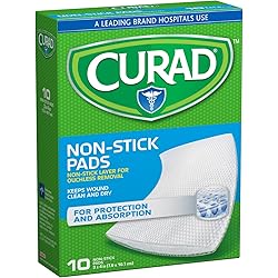 Curad Non-Stick Pads, 3 Inches X 4 Inches 10 Count