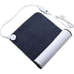 XXX-Large King Heating Pad for Pain Relief, 17" X 33" Fast-Heat Neck & Shoulder Machine-Washable Pad - 6 Temperature Settings, Auto Shut-Off, Moist Heat Therapy Option
