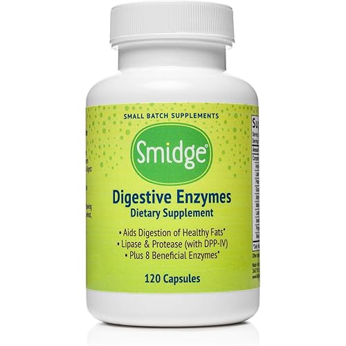 Smidge® Digestive Enzymes – Comfy Digestion – Lipase & Protease – 120 Capsules