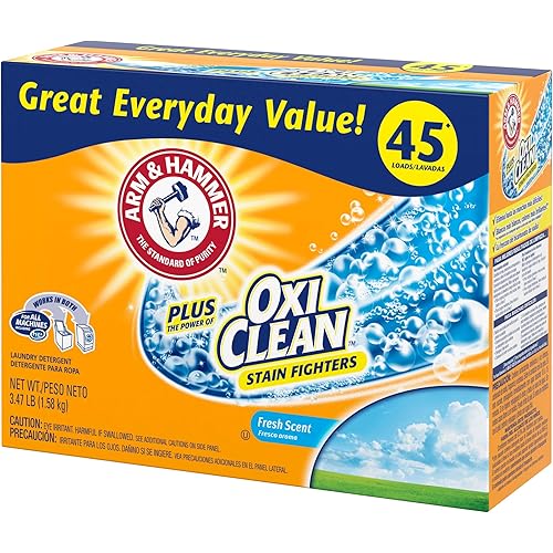 Arm & Hammer Plus OxiClean Powder Laundry Detergent, Fresh Scent, 45 Loads